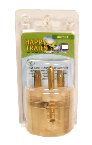 Happy Trails RV  30 Amp Male to standard 15 amp female Adapter (6736T)