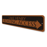 Boating Access Arrow Sign