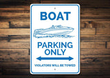 Boat Parking Sign