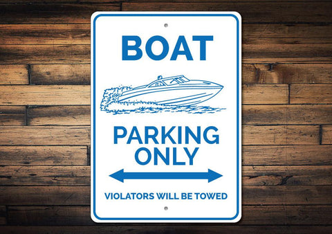 Boat Parking Sign