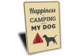Camping with My Dog Sign