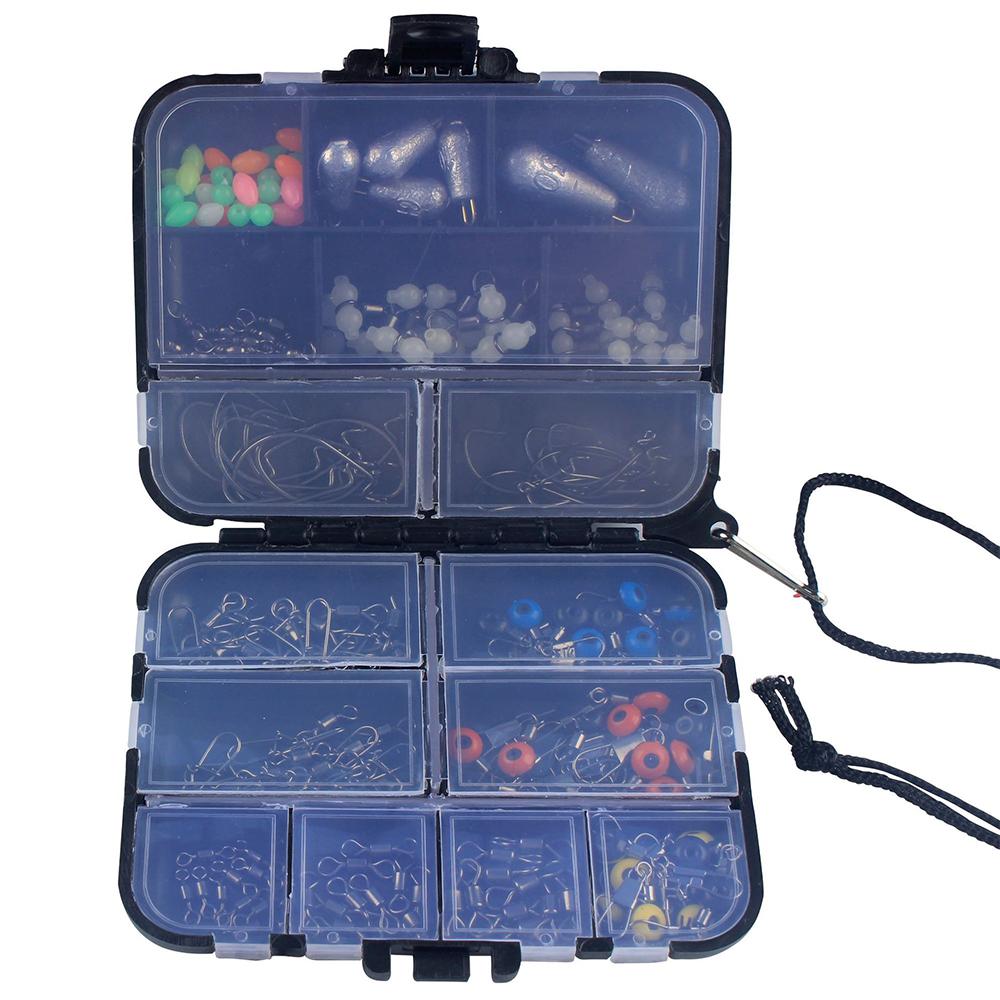177Pcs Fishing Accessories Tackle Hook Kit Durable with Tackle Box SP – ECS  Premier