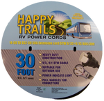 Happy Trails RV 50 amp - 30 ft Locking RV Camper Power Cord with Lighted Ends and Pull Handle (8190T)