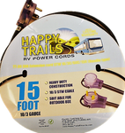 Happy Trails RV 30 Amp - 15 Foot RV Extension Cord With Pull Handles and Lighted Ends (9510T)
