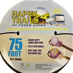 Happy Trails RV 30 Amp - 75 Foot RV Electric extension cord with Lighted Ends and Pull Handle (9512T)
